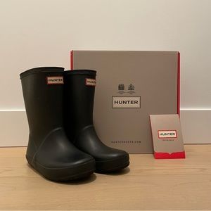 HUNTER Kids First Classic Rain boot Size 10K